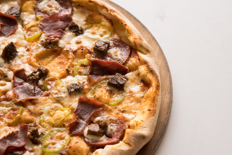 Meat lovers pizza from deweys