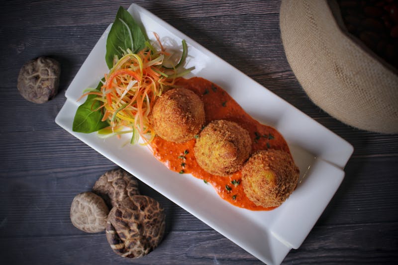 Arancini rice balls starter at Dewey's