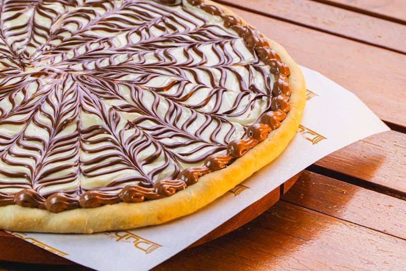 Nutella pizza dessert at Dewey's pizza